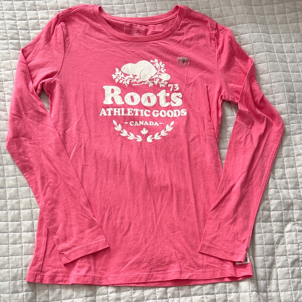 Roots Bright Pink Long Sleeve Tee